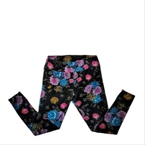 Lularoe Black floral Leggings​​​